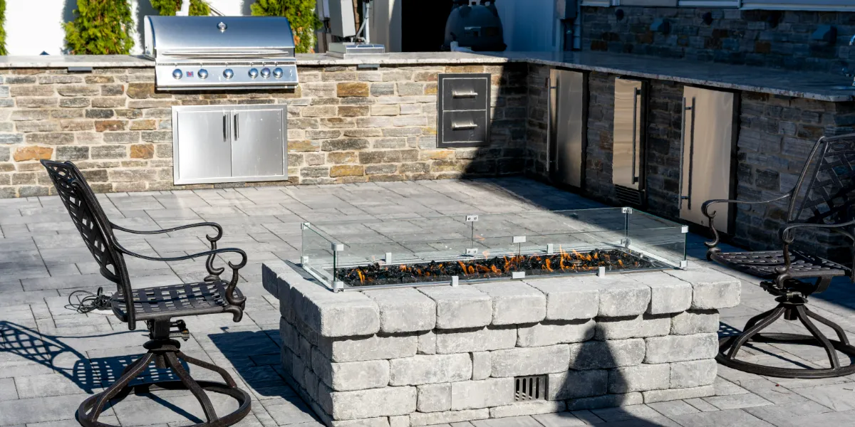 Backyard Entertainment Area We Built For Our Client In Clifton, New Jersey.