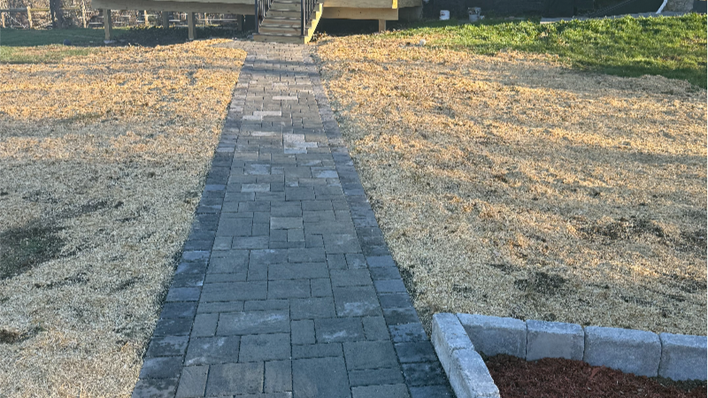 Paver walkway after JBS Landscaping